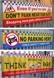 School NO Parking Banners